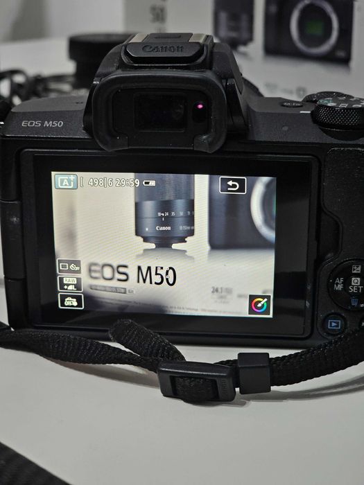 Pachet complet Canon M50 + 2 obiective + adaptor + accesorii