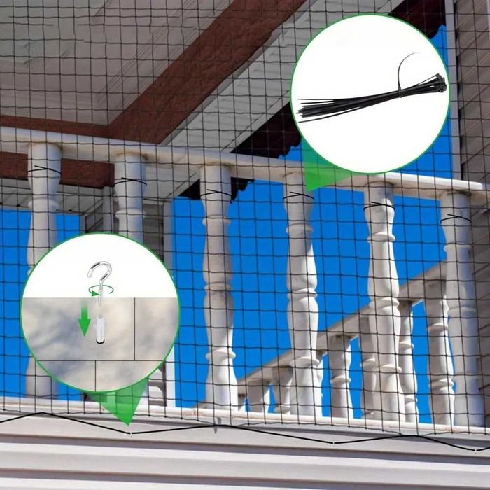 Plasa protectie pisici pentru balcon si fereastra, 3m x 8m