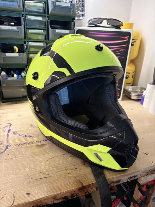 Casca motocross/enduro HJC galben