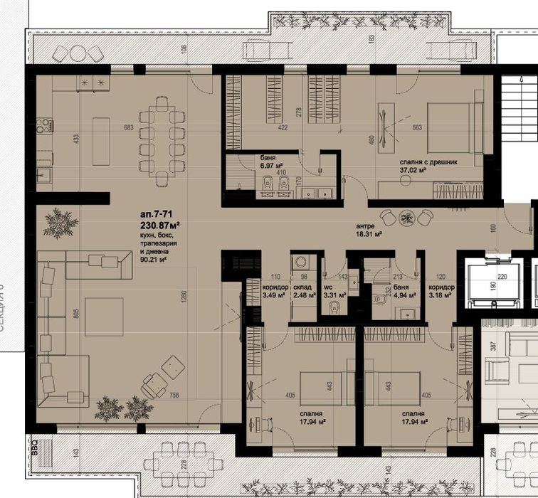 Пентахаус в Grand Plaza Residence.БЕЗ КОМИСИОННА ОТ КУПУВАЧ