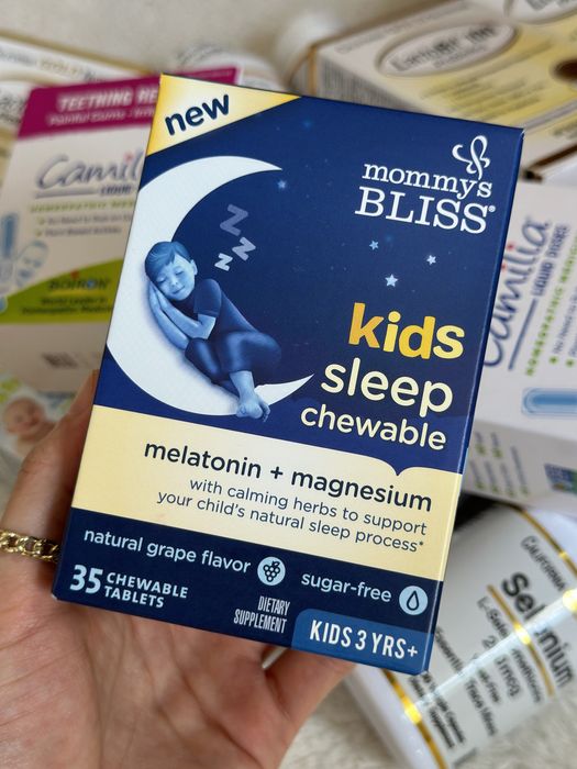 Детский мелатонин с магнием. Mommys bliss. В наличии