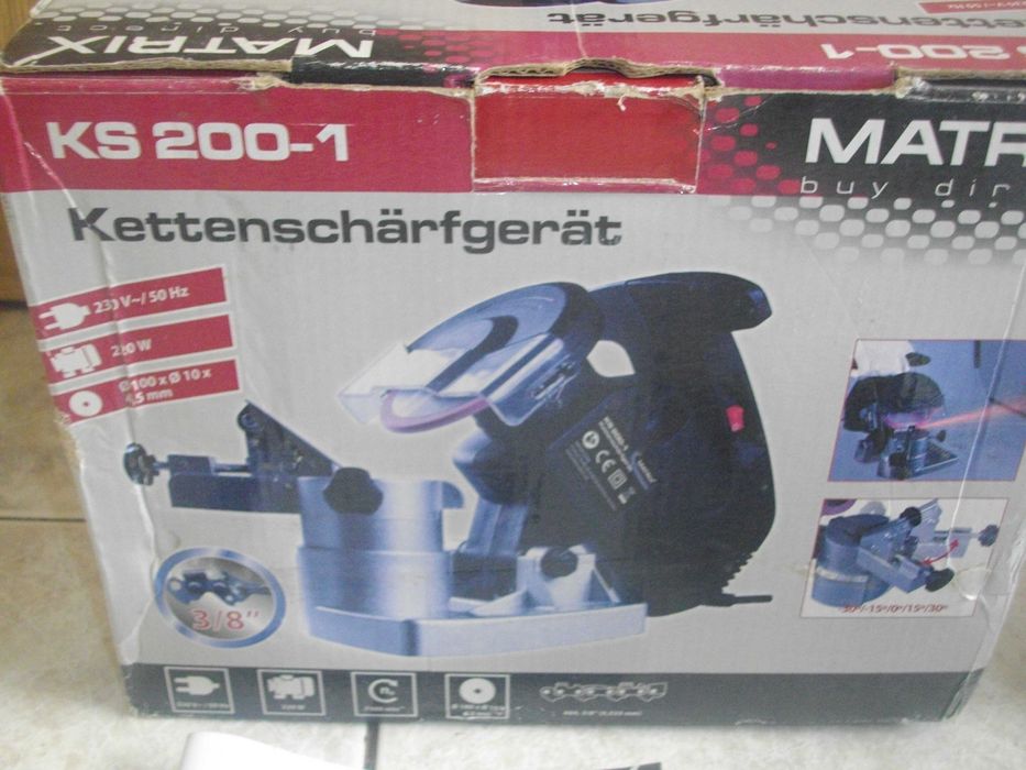 220W/130W-ф100mm Профи Ел. Машина за заточване вериги ATIKA/ Top Craft