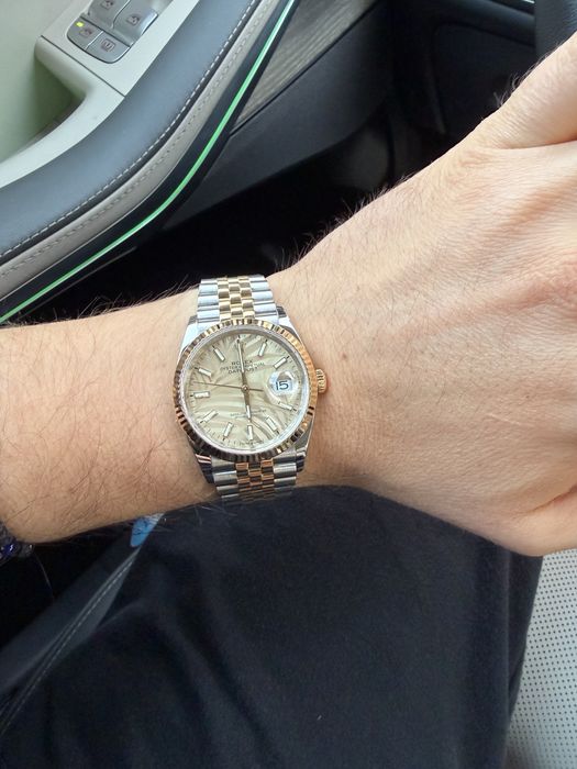 Rolex Datejust Palm Motif aur-otel NOU nepurtat