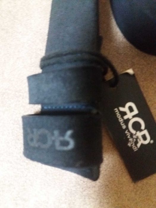 Колан ЯСR черен естествена кожа