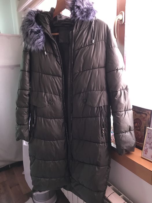 Ватирано дамско яке, с качулка, с цип  -разм L/44