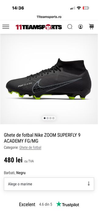 Ghete de fotbal Nike ZOOM SUPERFLY 9 ACADEMY 42