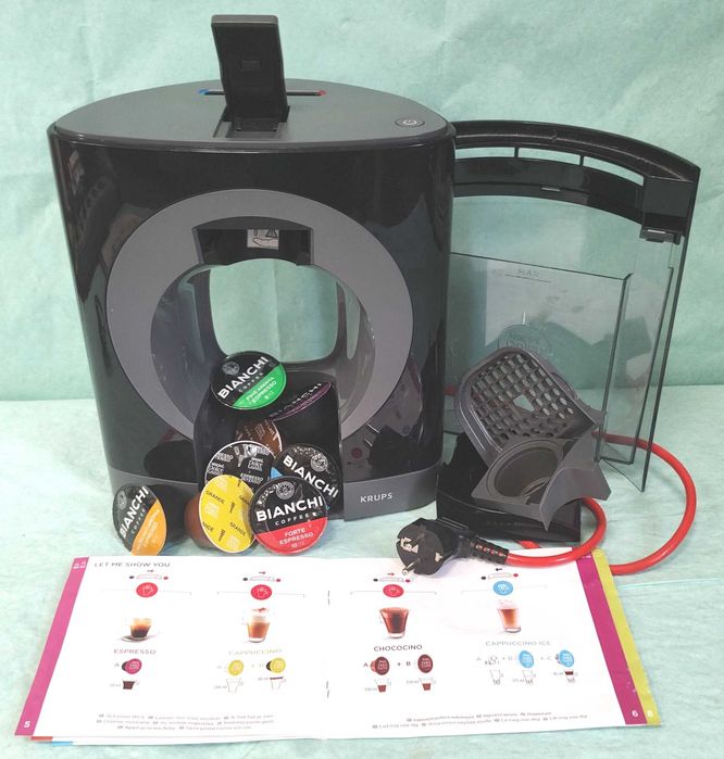 Кафемашина с гаранция 1 година NESCAFÉ® Krups Dolce Gusto OBLO.Black за капсули система Долче густо