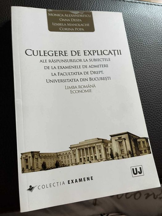 Vand culegeri pentru Admitere la Fac. DREPT Univ Buc
