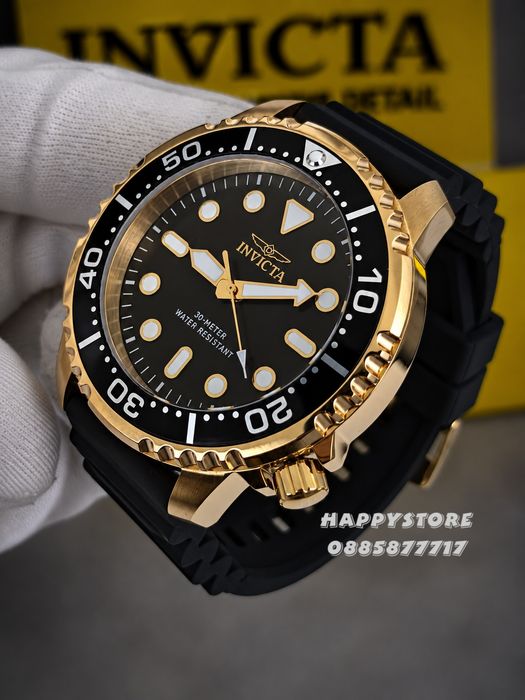 INVICTA Abyss Light black/gold 48 mm, Инвикта нов мъжки часовник