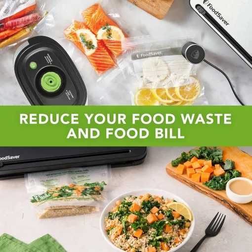 Вакуумна машина за запечатване на храни Foodsaver с вградено съхранение на ролки | Резачка за торбички и режим за деликатни храни | FFS005X