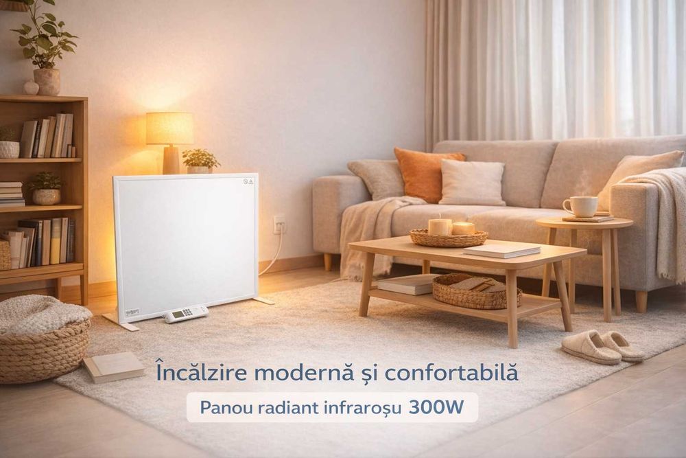 Panou radiant infrarosu 300W pentru incalzire eficienta