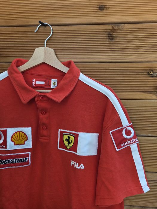 Тениска Fila Ferrari Formula One Vodafone Bridgestone Shell F1 Polo Shirt Men's Size XL