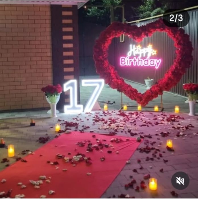 Цифры неоновые  аренда прокат