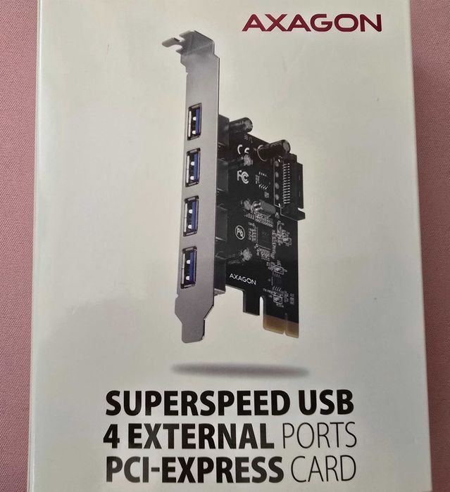 AXAGON PCEU-430VL PCIe USB 3.0 карта, 4 порта