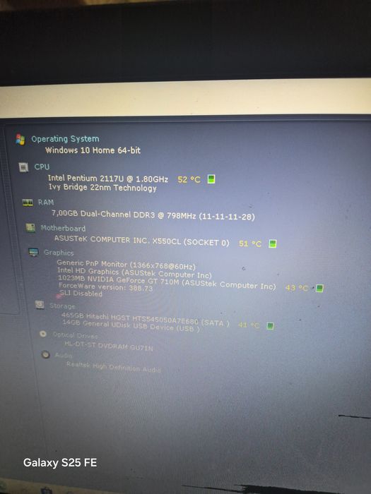 vand laptop asus model x552c