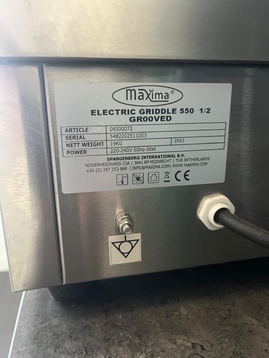 Grătar Electric Profesional Inox 3kW -230v - ca Nou