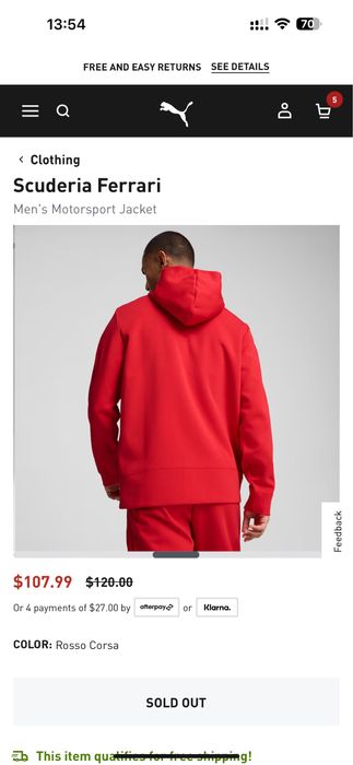 Куртка худи Scuderia Ferrari Puma