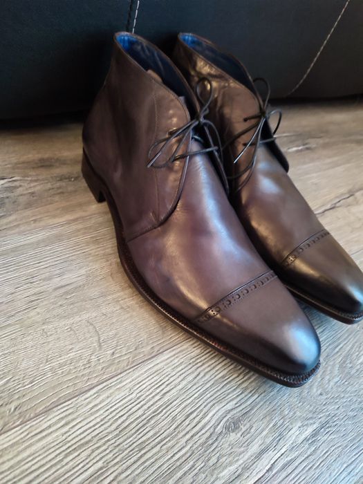 Ghete din piele naturala culoare neagru mărimea 45