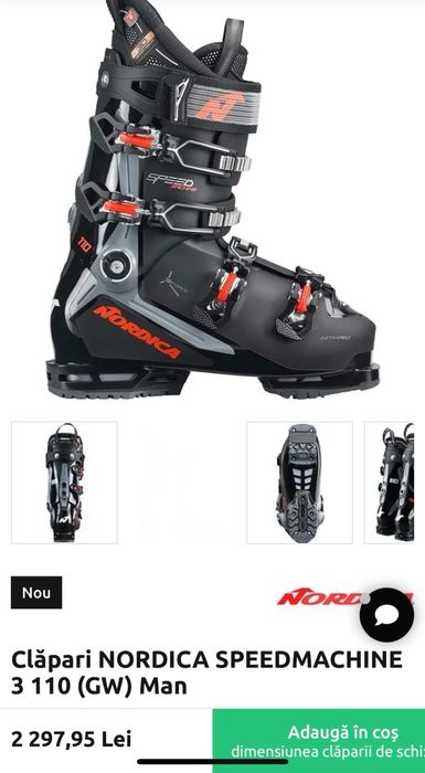 Clapari ski/schi NORDICA SPEEDMACHINE 3 - 110S, 27-27,5 (42-42,5) 2024