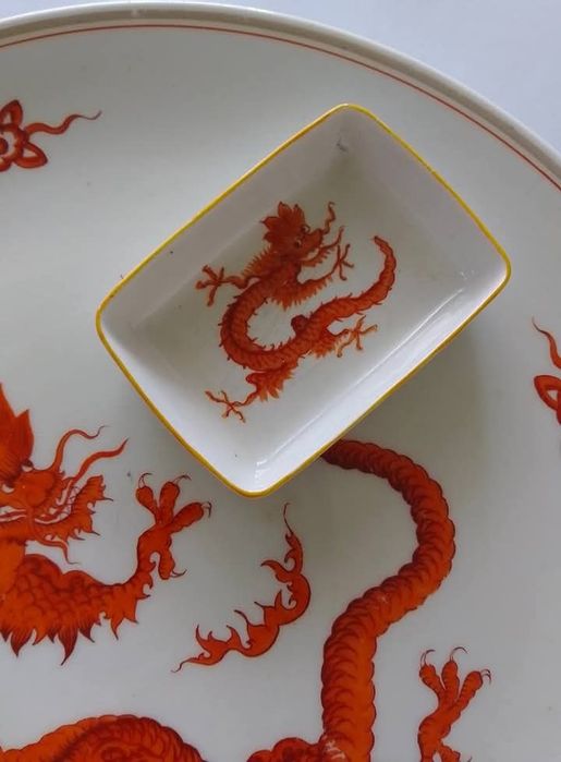 Meissen Wandteller, 1963 год.стенна чиния
Meissen Red Ming Dragon
 Гол