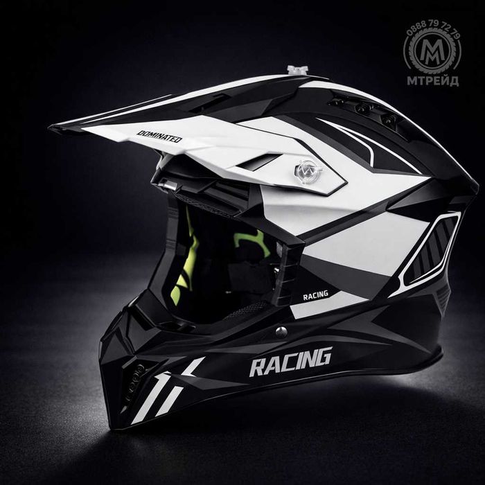 Кросова каска RACING, Full Face, DOT Сертификат, Размер: S; M; L; XL