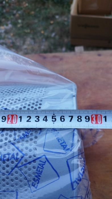 Метален кош за боклук Esmetal сив кръгъл Ф23см и височина 28см Нов