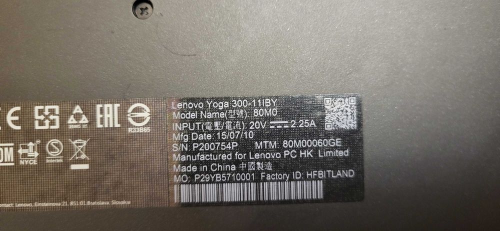 LENOVO Yoga 300 Leptop Intel N2940 rami 4Gb HDD 500Gb Touchscreem