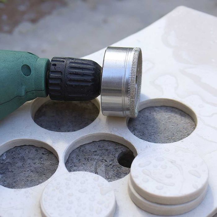 Set 10 carote diamantate pentru gaurit gresie faianta sticla 6-68mm