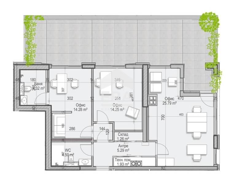 Офис в луксозна сграда с АКТ 16 на бул. Черни връх в кв. Кръстова вада