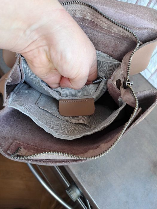 дамска раница малка кожена чанта-естествена кожа