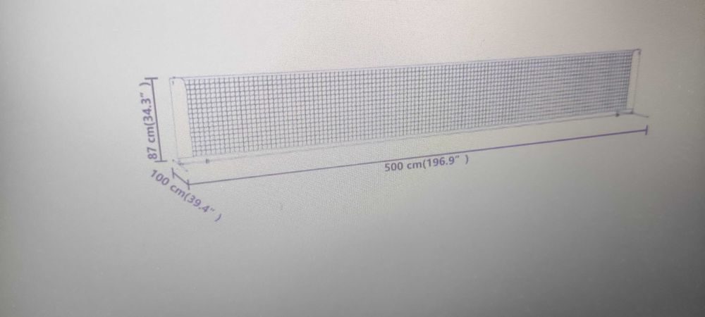 Мрежа за тенис, черно-червена, 500x100x87 см, полиестер