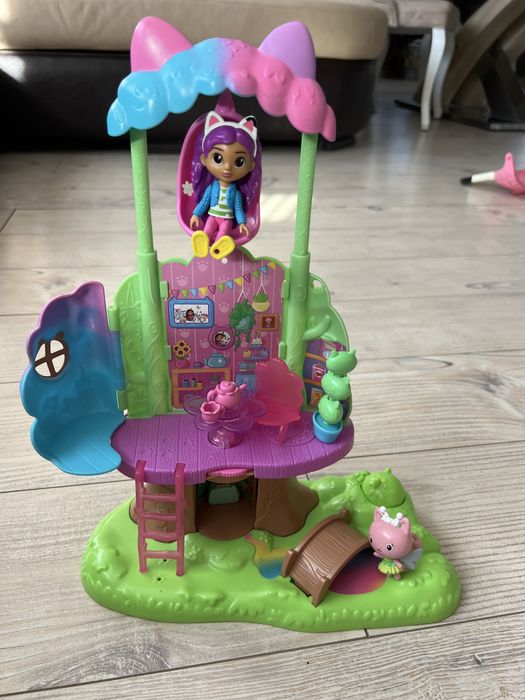 Къща за кулклиGabby's Dollhouse, Fluxar, 9 елемента, 32 см, за момичета,