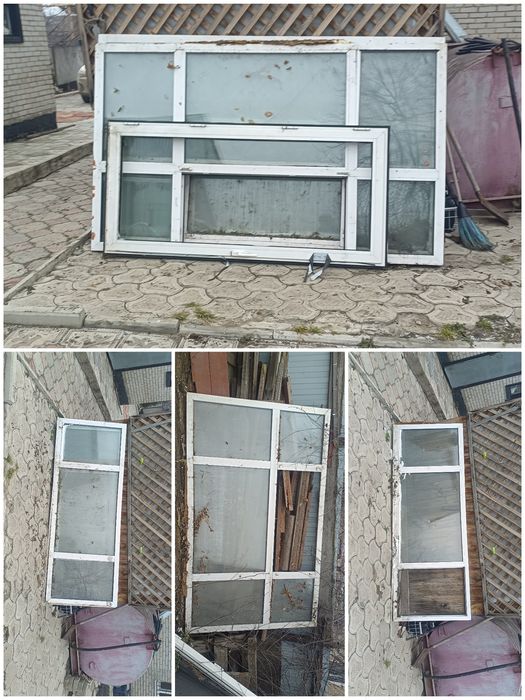 Продам пластиковые окна большие и дверь