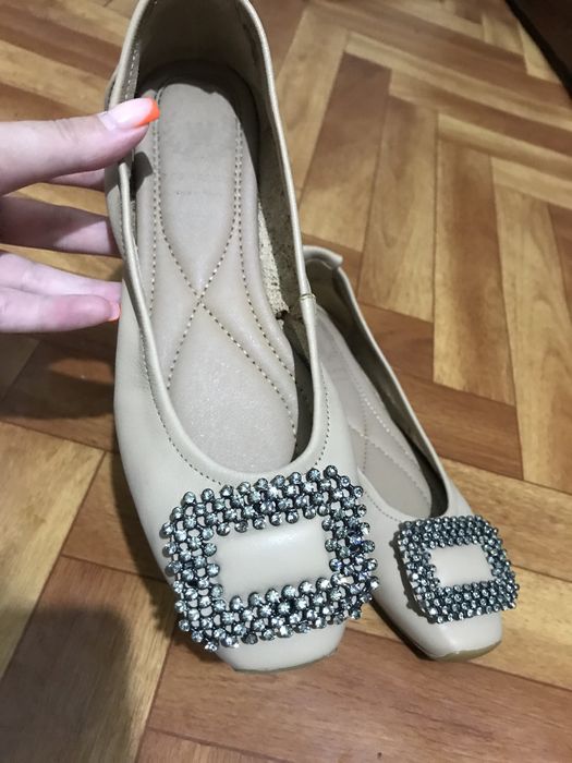 Балетки кожанные