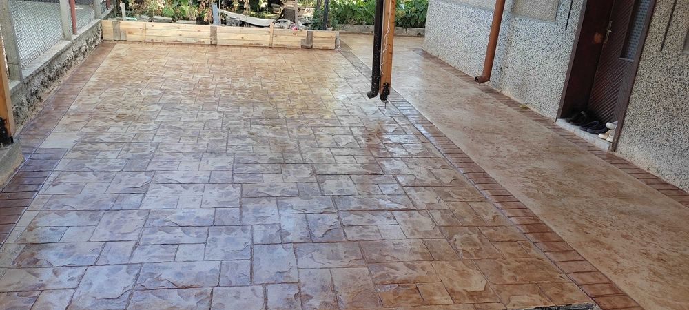 Щампован бетон и декоративни мазилки от 10-20 евро на квадратен метър