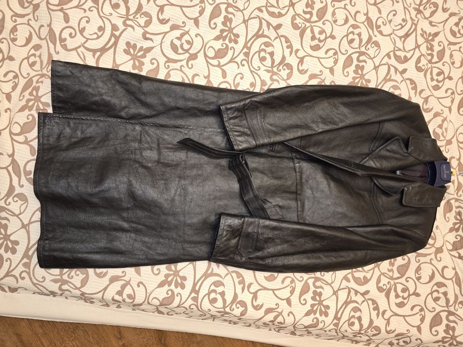 Плащ кожаный мужской