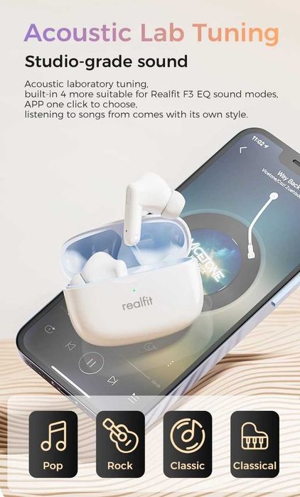 Earbud In Ear REALFIT F3 anc enc Call Hifi