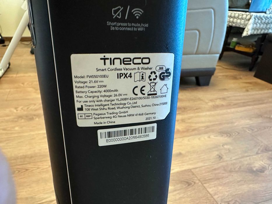 Smart  прахосмукачка Tineco Floor One S3 (Сухо и мокро почистване) 4.0Ah ,Wifi