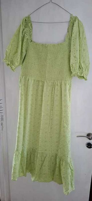 Rochie verde bumbac