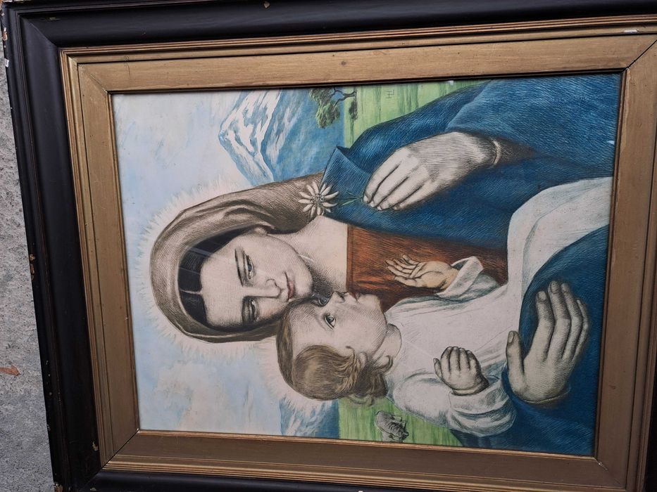 tablou desen creion tus pe carton gros 58/70 cm semnat