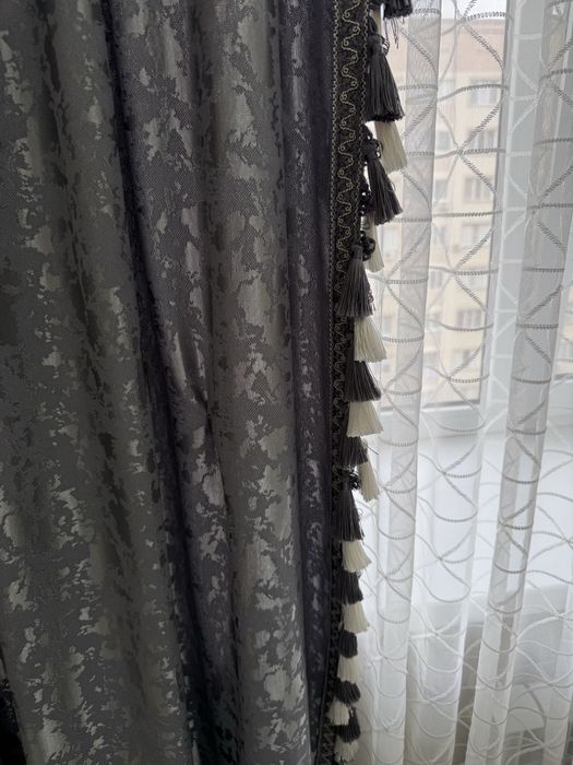 Шторы с тюлями для 5 окон