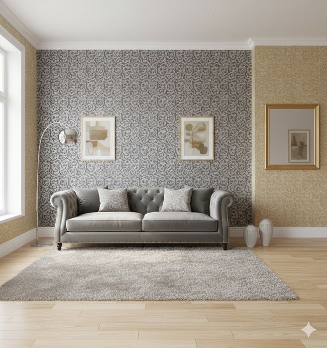 Обои  двух расцветок