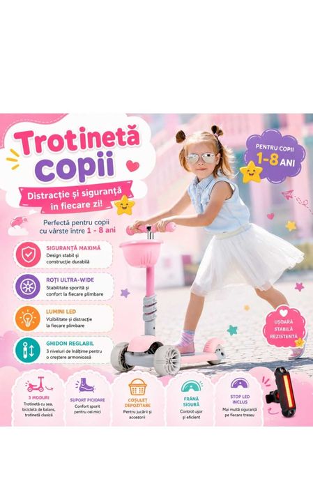 Trotineta Copii 3 - 8 ani