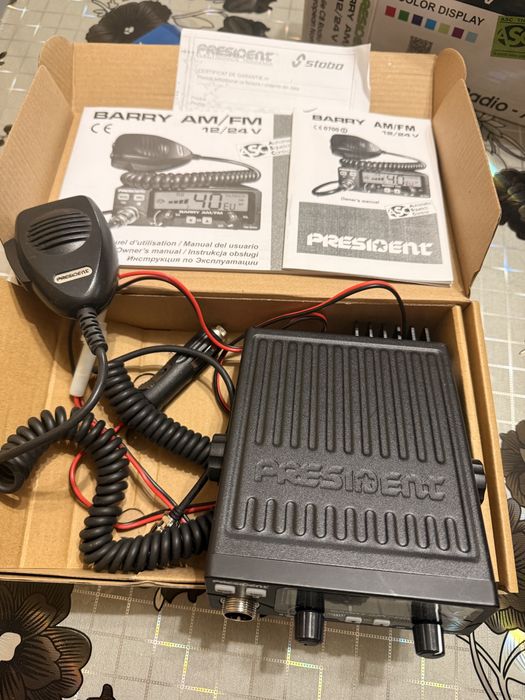 Statie auto prezident barry ASC 12/24 V ca noua + antena midland