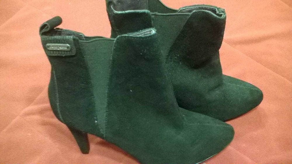 Ghete dama PEPE JEANS LONDON piele intoarsa, negre, marimea 36,