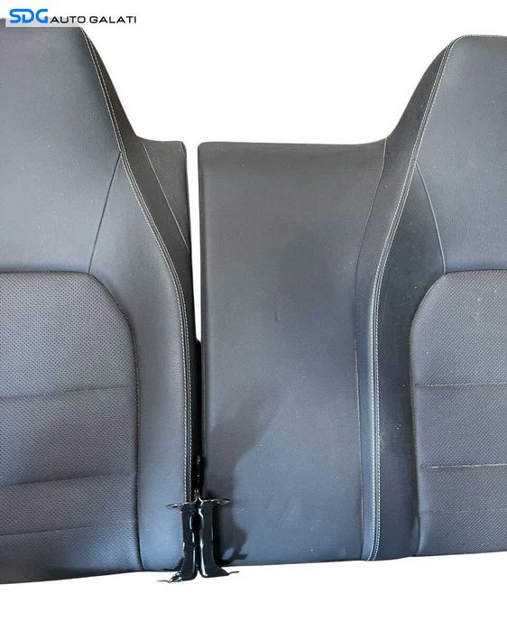Bancheta Spate Sezut cu Spatar Piele Neagra Mercedes Clasa E Class W207 A207 C207 Coupe Cabrio E180 E200 E220 E250 E300 E320 2009 - 2016 [C9297]