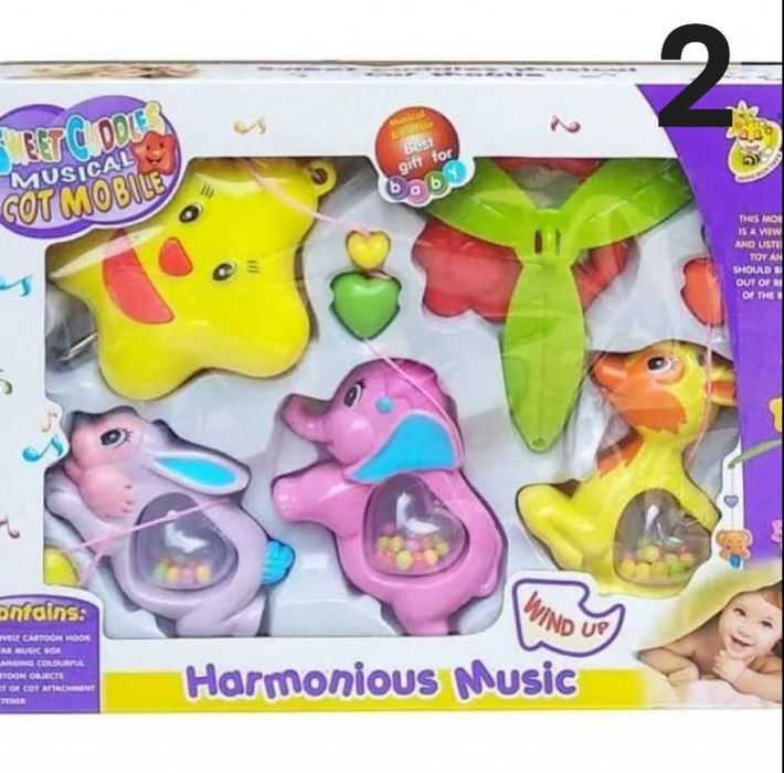 Музикална бебешка въртележка за кошара