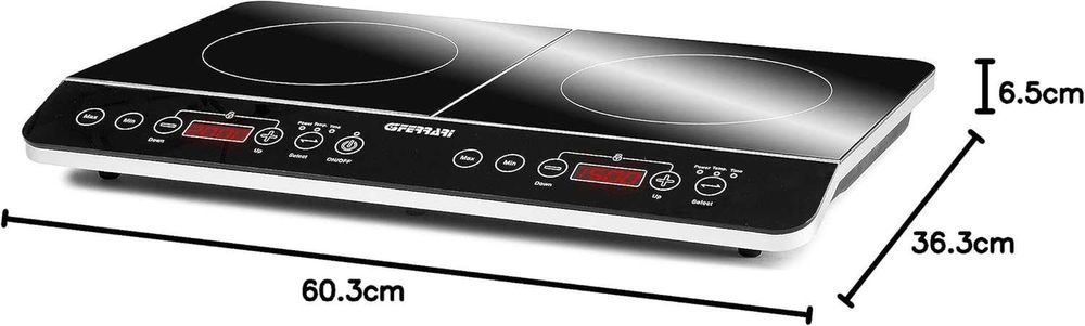 Индукционен плот с 2 плочи G3Ferrari (G10047) Закалено стъкло 3500W Hi-Tech-Chef