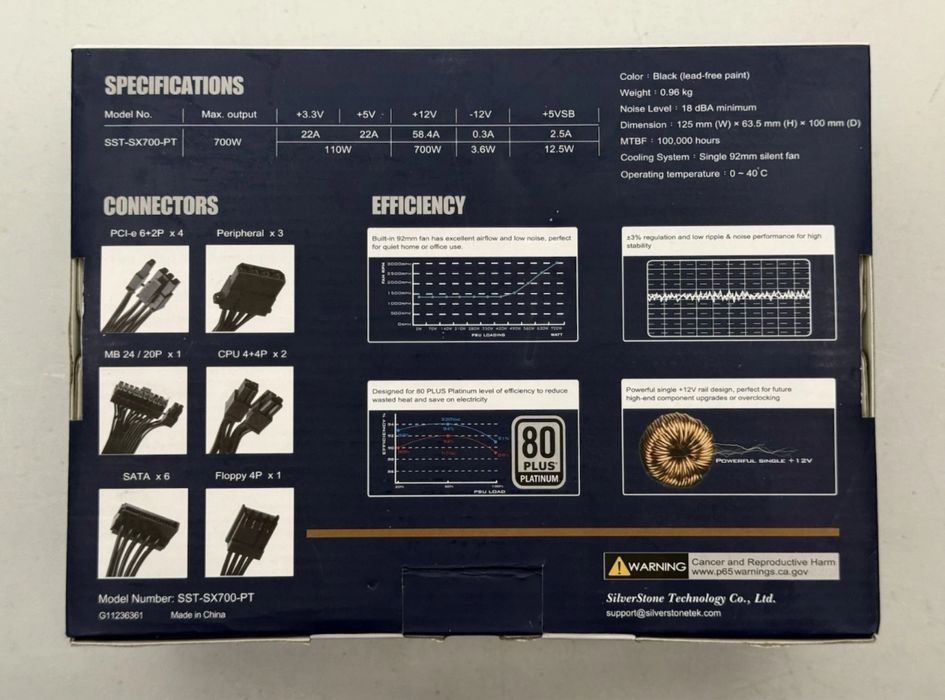 SilverStone SX700-pt sfx блок питания 80 plus platinum модульный