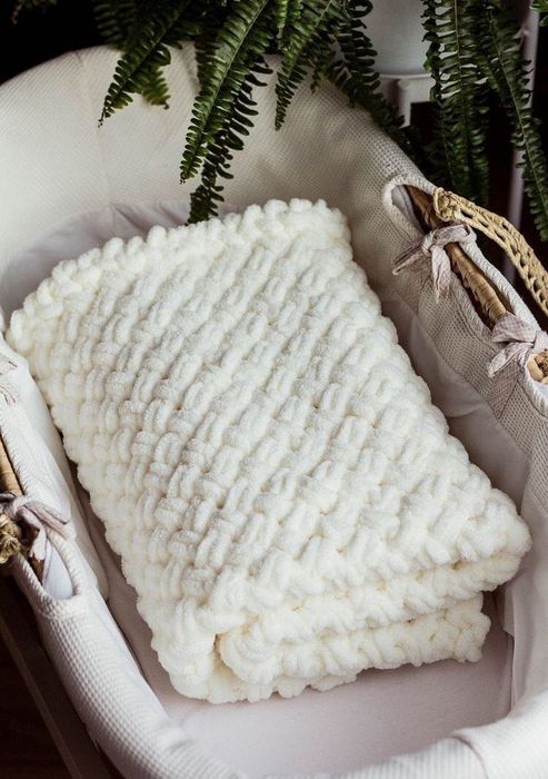 Ръчно плетено бебешко одеяло Подарък за бебе